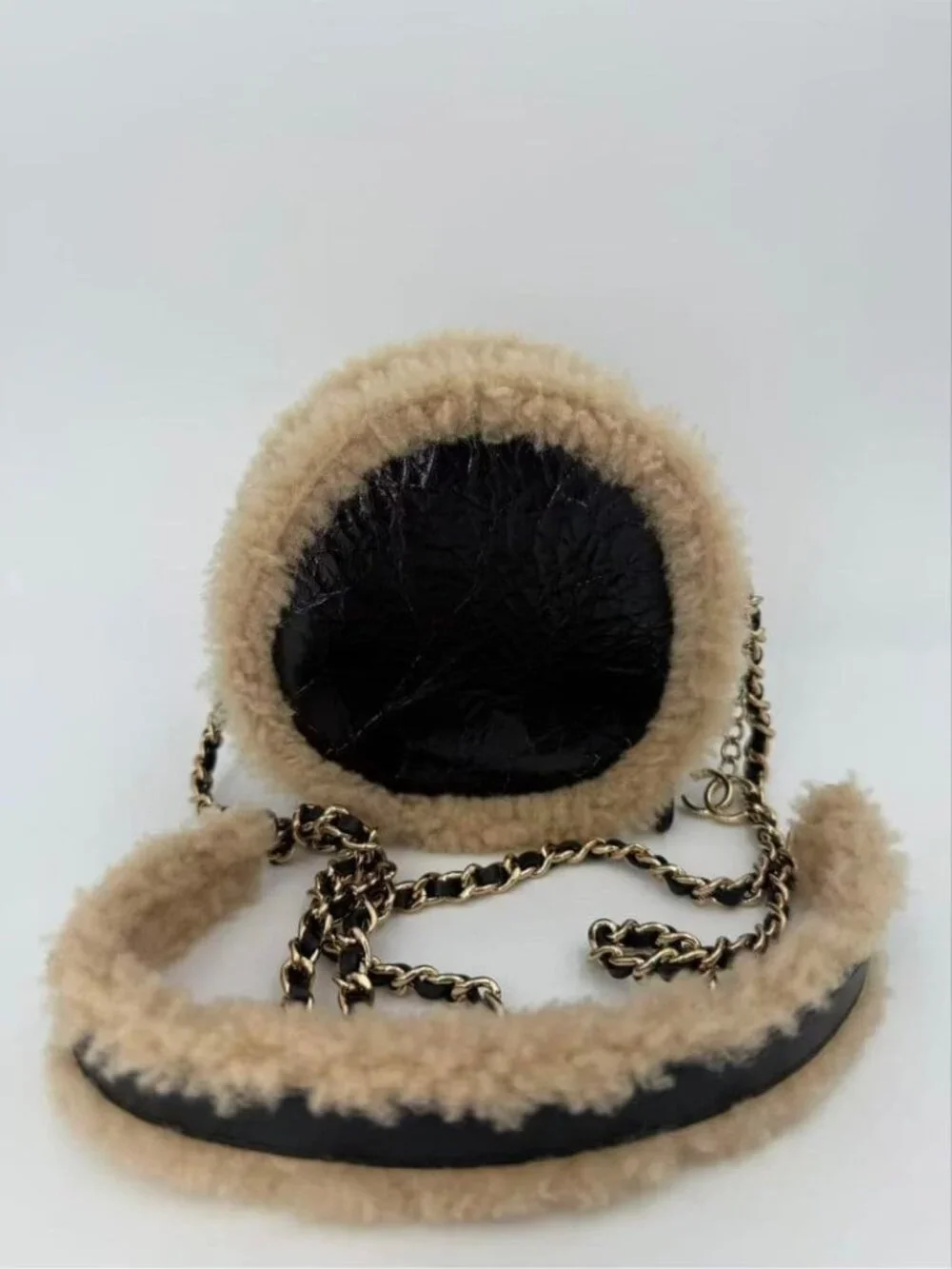Chanel Teddy Shearling Round Bag